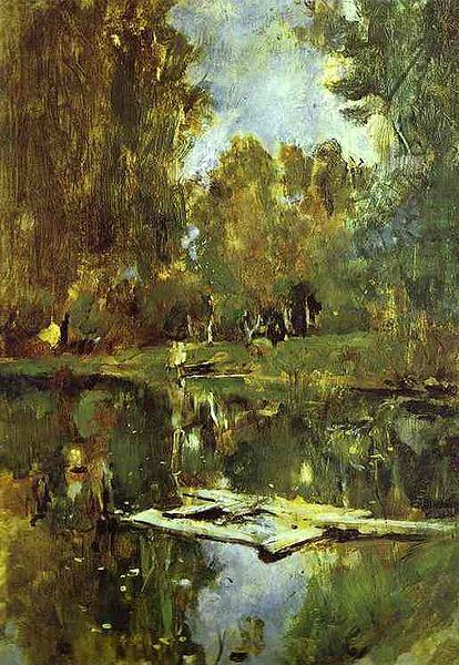 Valentin Serov Pond in Abramtsevo. Study china oil painting image